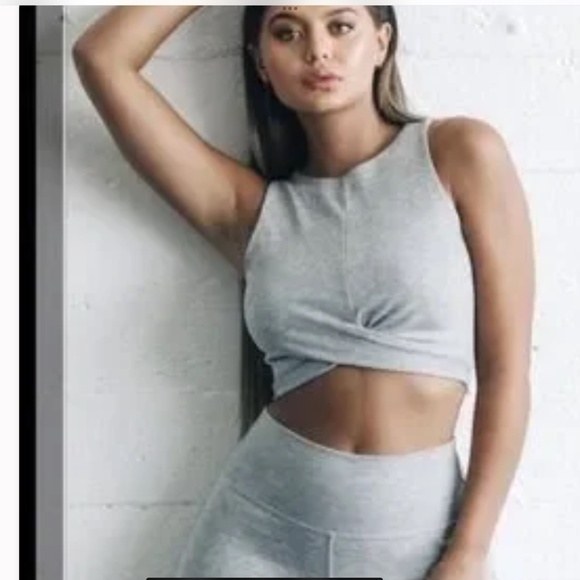 Joah Brown Crop Top Gray  M/L - Picture 1 of 5